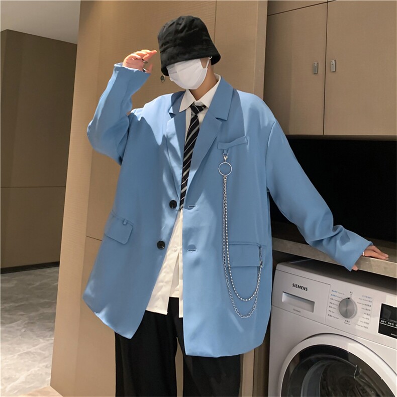 2024春季小西装西服外套男ins上衣英伦单西宽松休闲P60,男装西服,星座410-6（原星座1304-1）