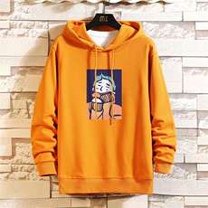 WY2042-P40纯棉连帽卫衣男大码运动帽衫宽松薄外套，男装卫衣，电商A040A