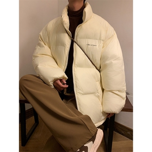 情侣款加厚羽绒服男冬季宽松立领男士羽绒衣外套A266-YR01-P110图片