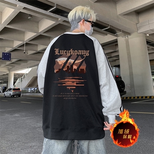 抖音得物供货 提供视频 秋冬重磅美式宽松织带圆领卫衣0744图片