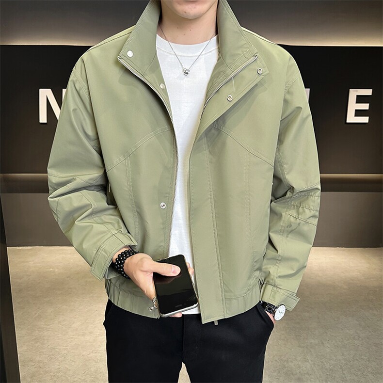 春季新款夹克外套男纯色立领三色夹克B321-20253,男装夹克,电商B321-1
