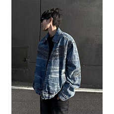 压褶设计感水洗复古男2024春秋新款美式小众短款夹克N1240-P80，男装夹克，星座1109-3
