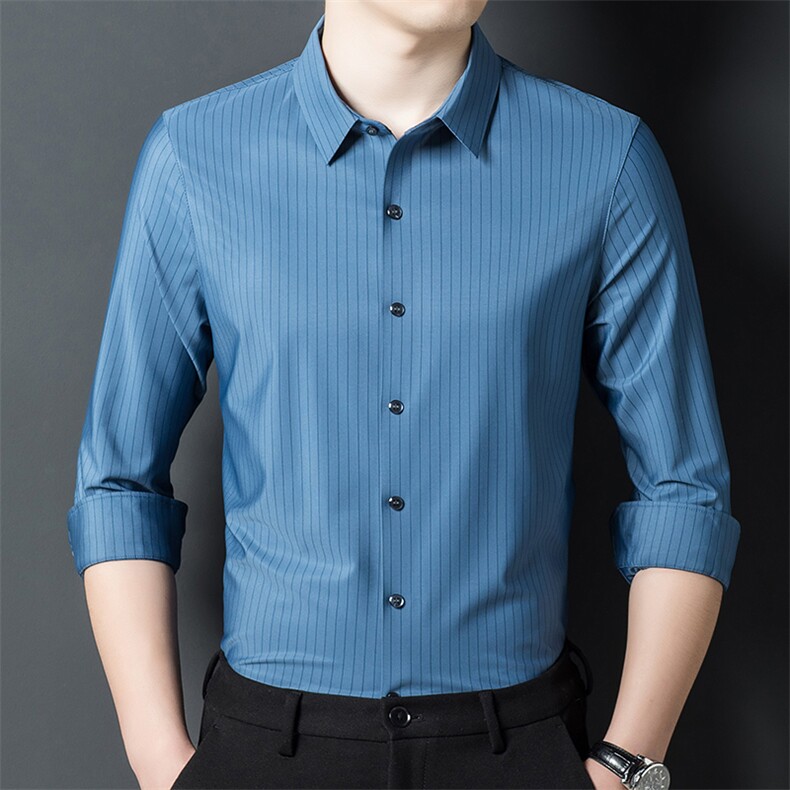AF5503钱塘2020-3夏季新款男士时尚休闲条纹衬衫高品质P125,男装衬衫,钱塘207-3