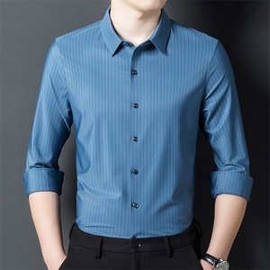 AF5503钱塘2020-3夏季新款男士时尚休闲条纹衬衫高品质P125图片
