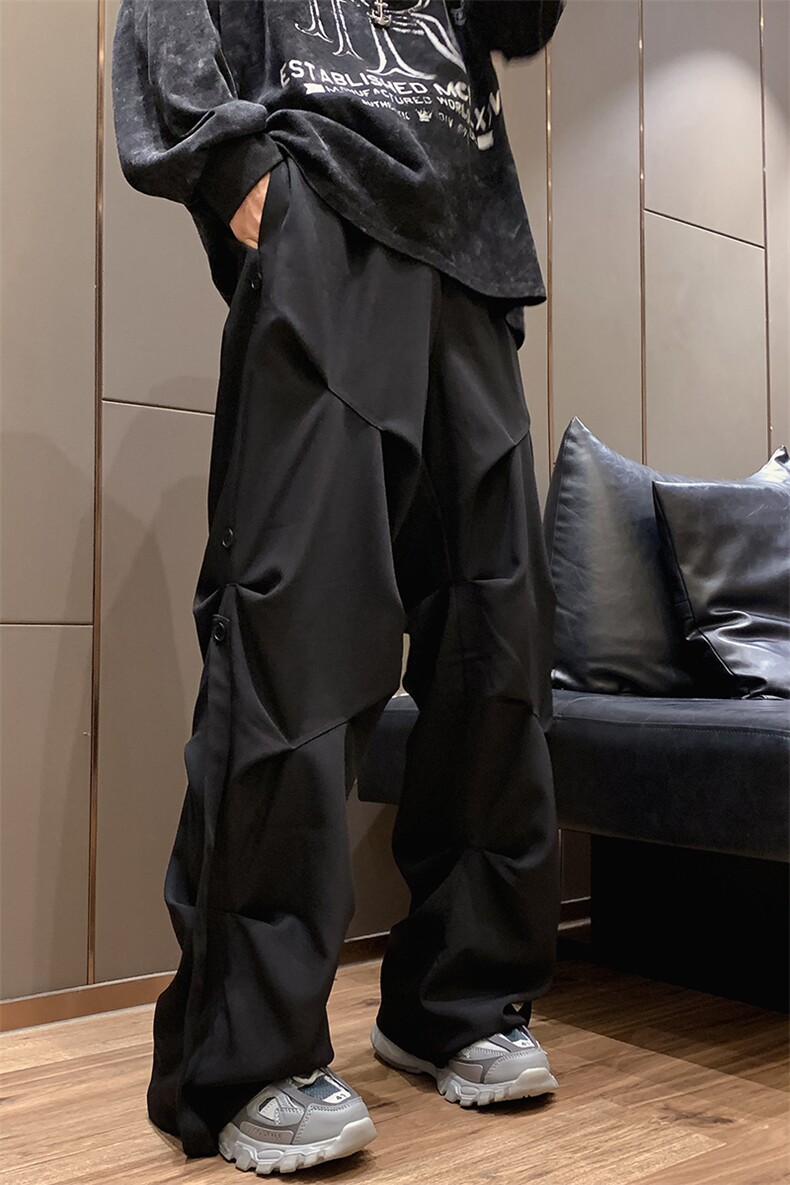 8XL-M休闲裤男秋冬季加肥加大码西裤高街显瘦拖地裤9026p68控88,男装休闲裤,电商D206-1