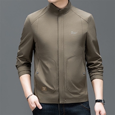 春季夹克男装立领中年商务休闲纯色茄克衫上衣服BSNA131-P115，男装夹克，星座1105-3