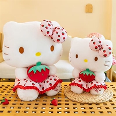 可爱卡特猫精品抱草莓可爱毛绒玩具公仔生日礼物玩偶