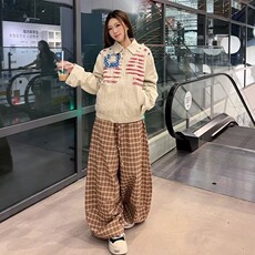 美式潮流夹克男士春秋季新款宽松高街设计感休闲百搭翻领外套，男装夹克，星座410-7