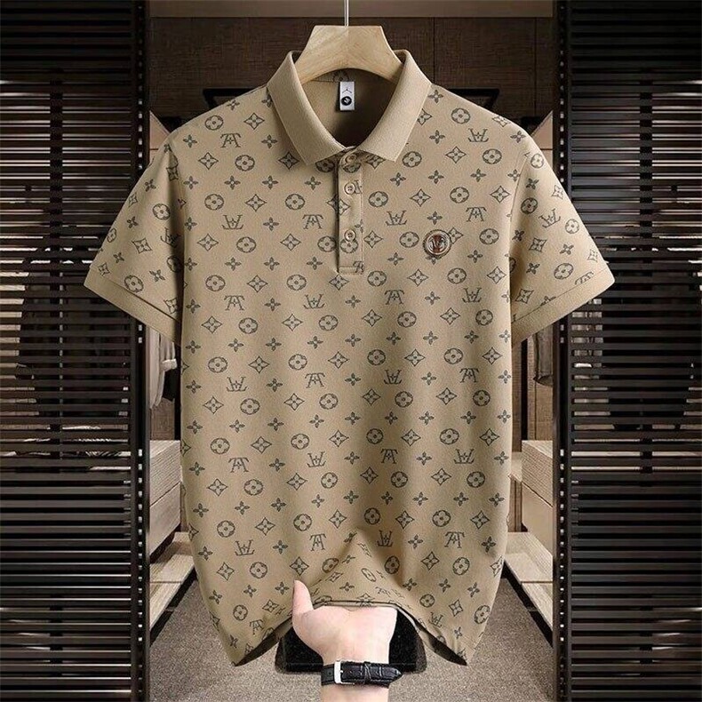 84052-P40夏季时尚休闲T恤男士POLO衫欧货潮牌商务翻领短袖T恤,男装Polo衫,电商D310B-1
