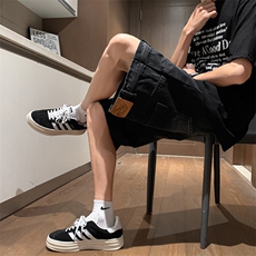 设计感反向倒装牛仔短裤男士夏季美式潮高街痞帅五分裤55077-p45，男装牛仔裤，星座1008