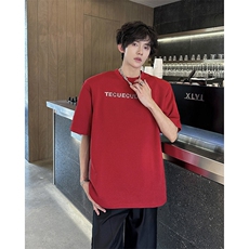 现货！男士刺绣钉珠垫肩脊骨短袖T恤dx179-p78，男装T恤，电商B288