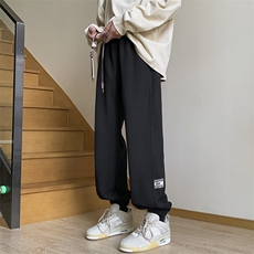 个性抽绳束脚拼接休闲裤男大码宽松运动裤K730特批30，女装休闲裤，电商A073
