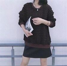 欧韩泡泡圆领卫衣，女装卫衣/绒衫，1+1 MAIN ROAD