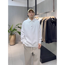 卫衣男春秋季2025新款宽松潮牌翻领衣服男款纯色百搭秋装运动上衣，男装卫衣，星座506A