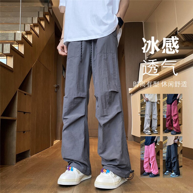 特批2025港风宽松时尚百搭速干休闲裤K200P35控58,男装休闲裤,电商A247