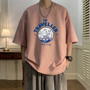 麂皮绒短袖t恤男大码半袖男 酒店风 JD82410-P25图片