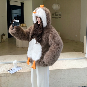 新款 企鹅毛绒外套2C123-Z1011-P225-K329加厚款图片