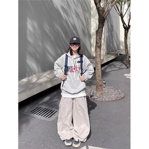 日系复古大口袋重磅工装裤宽松水洗束脚 网图 1001-1-K263-p55图片
