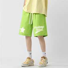 白底23新款夏季时尚百搭美式字母印花短裤五分裤A6255P25控38，男装休闲裤，电商A268-1