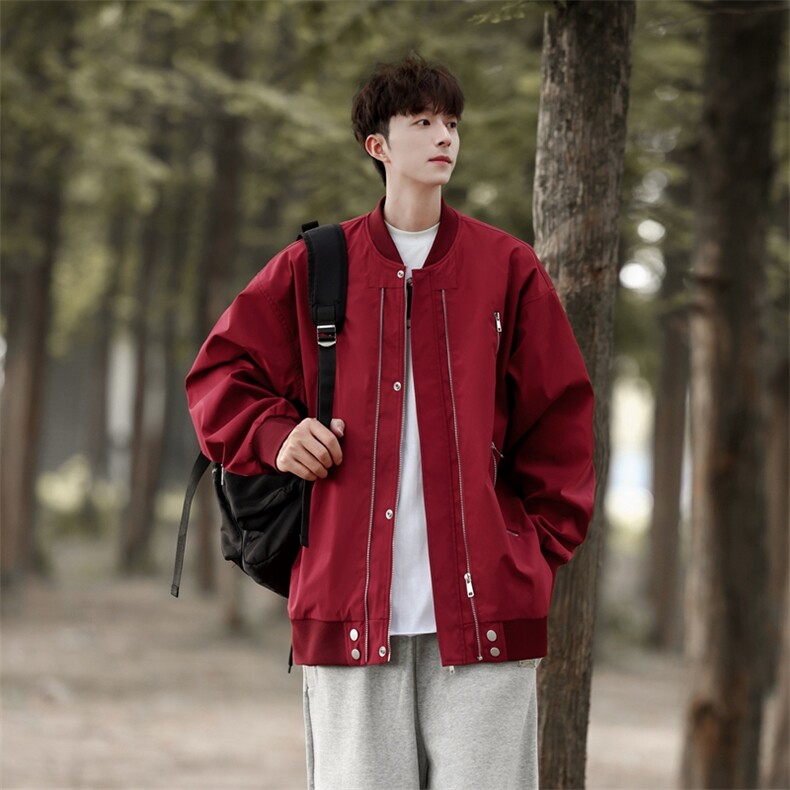 J220-P75M-5XL秋季新款大码宽松棒球服夹克（有做加绒）,男装夹克,星座109