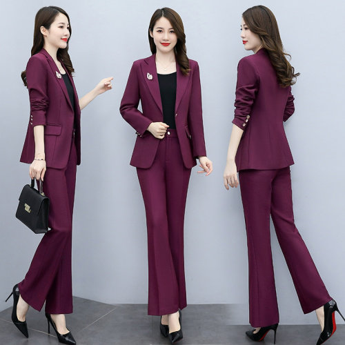 职业正装西服套装女春装2025年新款品牌气质女神范工作服两件套潮,女装套装/套裙,然然