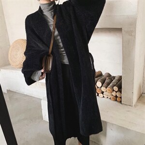仿貂绒大衣图片