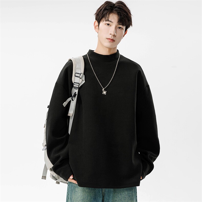 秋冬半高领德绒卫衣男有加绒WY972-P35,男装卫衣,星座210-1