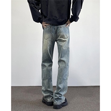 美式高街牛仔裤男女潮牌炸街休闲裤N1605/P53，男装牛仔裤，电商D202-1