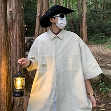 S81-P34日系宽松型短袖衬衫，男装衬衫，星座1501-1