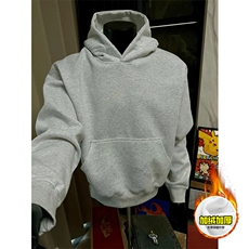 480G重磅加绒加厚硬挺boxy男女秋冬美式高街短款结构廓形连帽卫衣，男装卫衣，电商A486-1