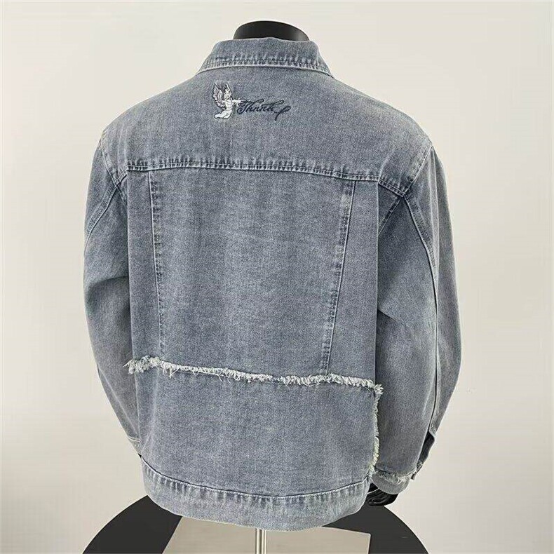 QA05LL-特P90cleanfit毛边牛仔外套男美式复古工装夹克,男装工装外套,星座1007（原301D）