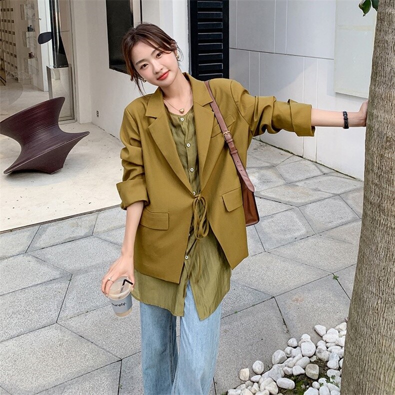 【现货】2022秋新款拼接假两件西服251-603-P125-K188，女装西装，浙宝189