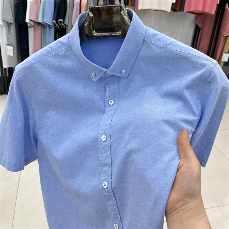 BJ2477牛津纺纯棉男士商务休闲衬衫数据好主推大货长期款图片