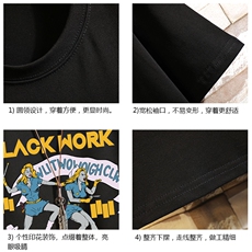 纯棉短袖t恤男大码半袖打底衫宽松体恤衫砖墙挂拍DX17304-P20，男装T恤，电商A040A
