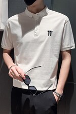 2025夏季新款Polo衫简约刺绣潮牌短袖T恤男士宽松ins百搭半袖上衣，男装T恤，电商A327