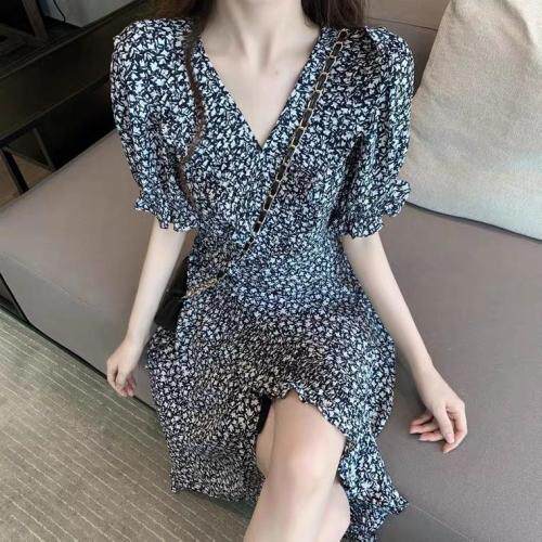 夏季新款碎花连衣裙，女装连衣裙，依林彩格