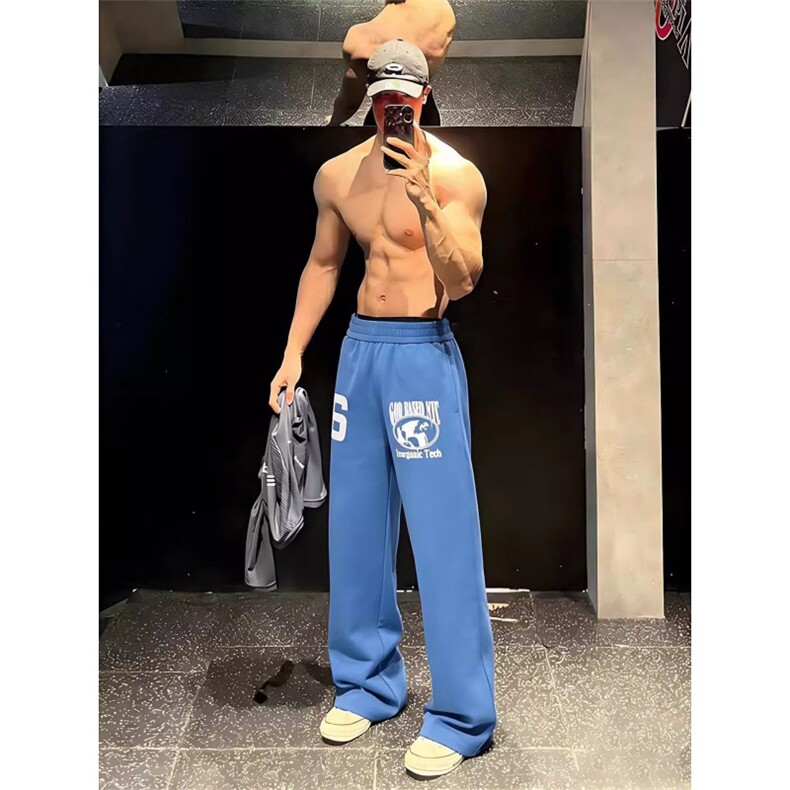 JY780-P48蓝色运动休闲裤卫裤，男装休闲裤，星座1501-3