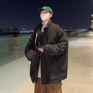 美式复古日系cityboy棉服外套男冬季加厚宽松oversize潮立领棉衣图片