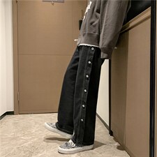 推荐！潮流水洗牛仔裤休闲男裤宽松直筒长裤k196-p40 59图片