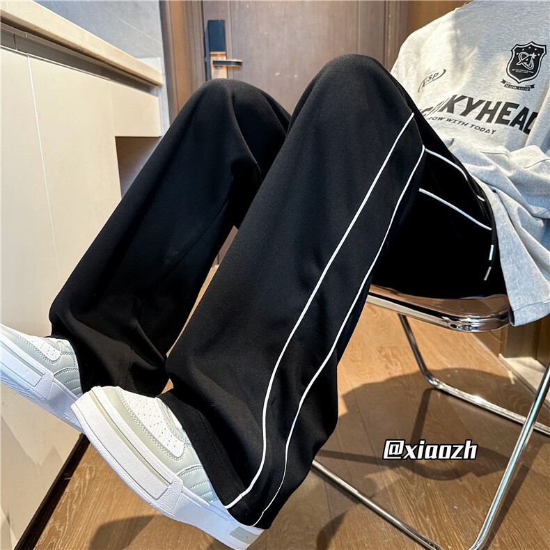 XZ616秋季新款撞色织带分割趣味刺绣休闲长裤TY1090特P40控78,男装休闲裤,星座512A（原616）