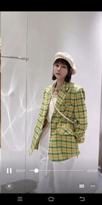 洋气格子西装,女装西装,香水之恋