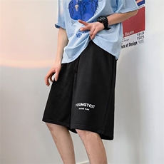休闲短裤男女韩版潮流字母印花帅百搭2026夏季ins五分裤K6191-P26，男装休闲裤，星座412-2