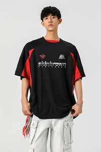 1速干美式投篮街头印花球服大码M-5XL短袖T恤男DX78028P50控78图片