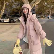 大货已出2024秋冬新款连帽舒适中长款90白鸭绒羽绒服，女装羽绒服，欣美人