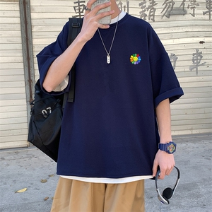 Q11101-P30 春夏季七分袖t恤男大码五分袖男短袖中袖图片