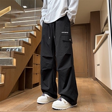 供抖音现货主推男重磅刺绣宽松卫裤秋冬款X416B-1-KL908-P45限68，男装休闲裤，星座416B-1