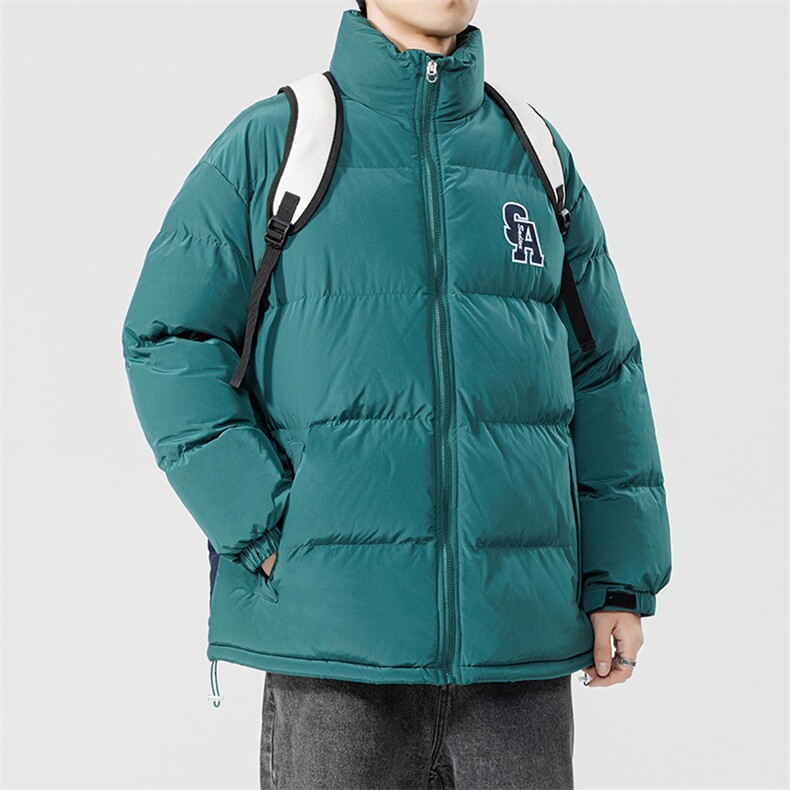 冬季新款宽松面包服港风青春立领棉服男纯色棉衣外套MY9067-P100,男装棉衣,电商A128