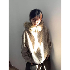 网图有货秋冬毛领拼接毛呢针织衫开衫加绒卫衣外套男女A1204-P78，男装针织衫/毛衣，星座1505