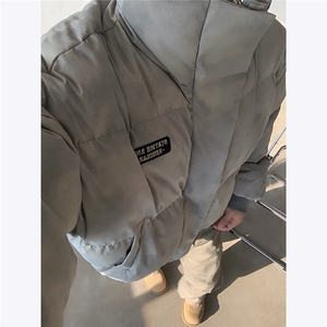 现货 扎染棉服美式短款面包服男冬季高街廓形棉衣外套 P108图片