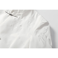 可二开白底「折棘」荆棘立体绣大码M-5XL中式西服XF78058P90控138，男装西服，星座227-7